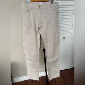 Cream Straight-Leg Pants